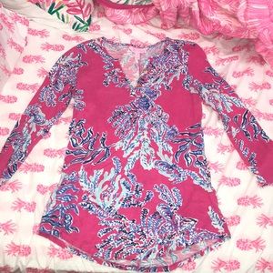 Pink Coral Lilly Pultizer Top